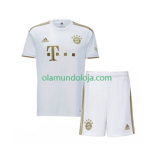 Camisola Bayern de Munique Criança Equipamento Segundo 2022-2023 Manga Curta